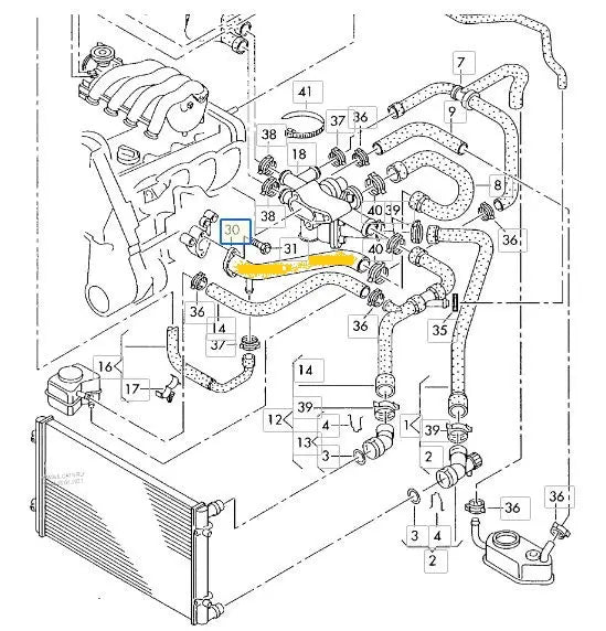 Coolant Pipe for Audi, Seat, Skoda & Volkswagen | OEM Cross Reference: 06A122481 | Stainless Steel