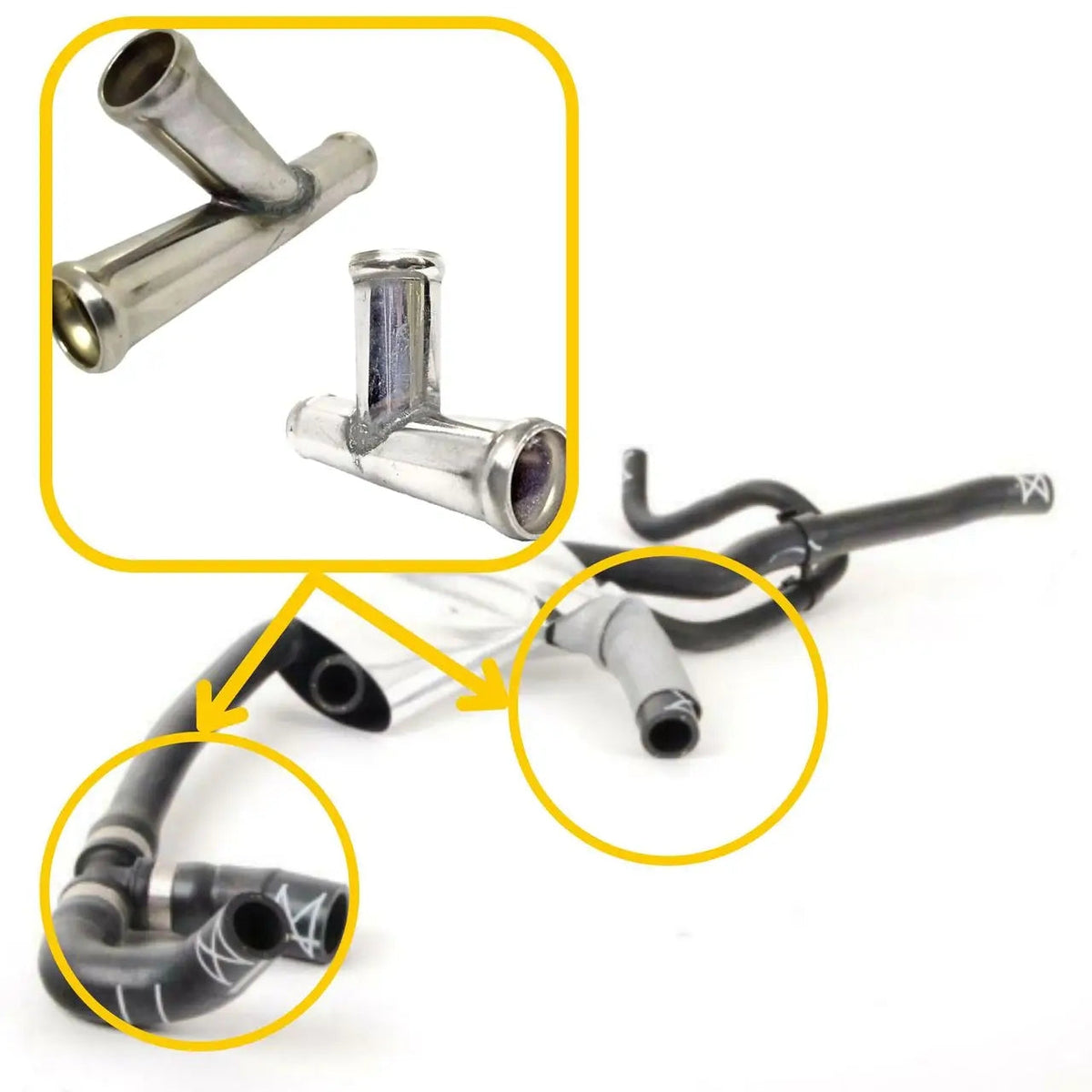 T-Piece for Volkswagen | OEM Cross Reference: 7L6121156C | Stainless Steel
