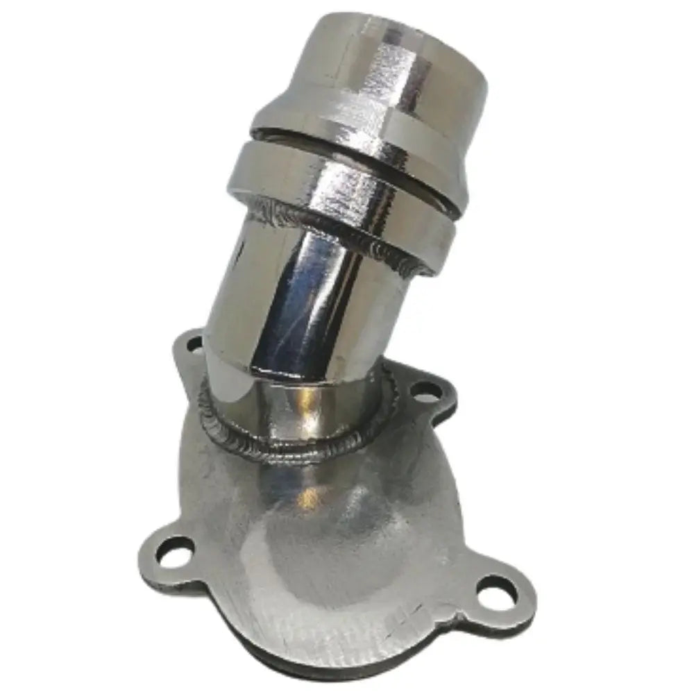 Thermostat Flange for Audi & Volkswagen | OEM Cross Reference: 06K121011C, 06L121111J, 06L121111G | Stainless Steel