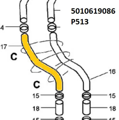 Coolant Pipeline for Renault | OEM Cross Reference: 5010619086 | Stainless Steel