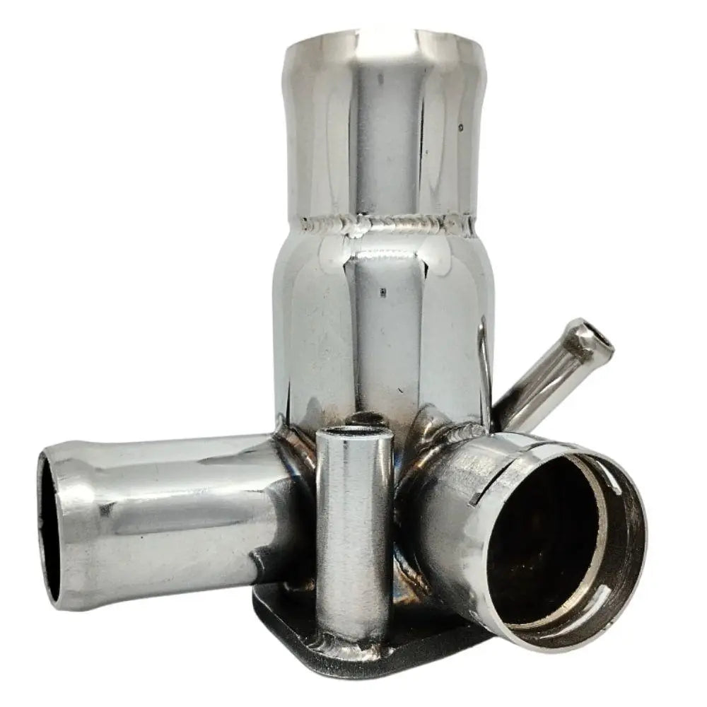 Coolant Flange for Seat, Ford & Volkswagen | OEM Cross Reference: 028121133B, 1078250, VX028121132AVX, VX028121133BVX | Stainless Steel