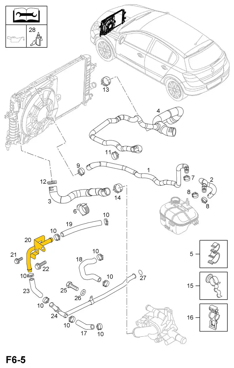 Coolant Pipe for Opel | OEM Cross Reference: 1338765, 97364296, 1338284, 98069065 | Stainless Steel
