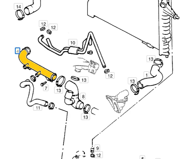Coolant Pipe for Opel | OEM Cross Reference: 90322215 | Stainless Steel