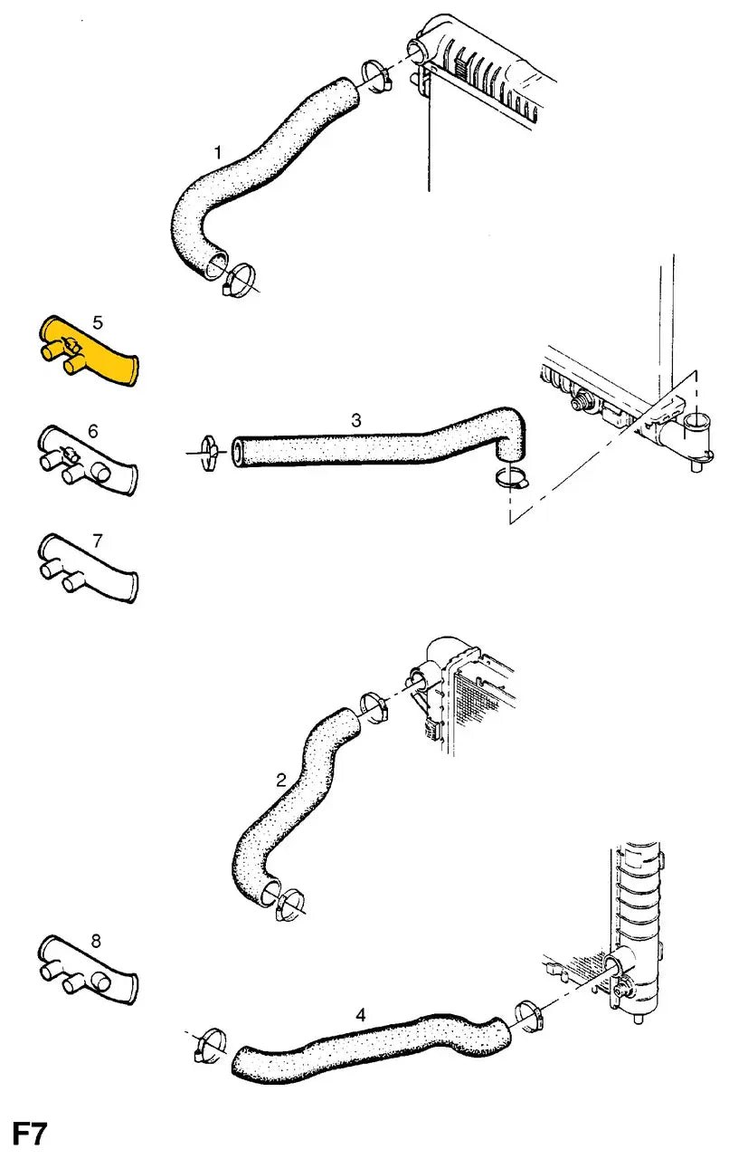 Water Pipe for Opel | OEM Cross Reference: 90280748, 1336906 | Stainless Steel