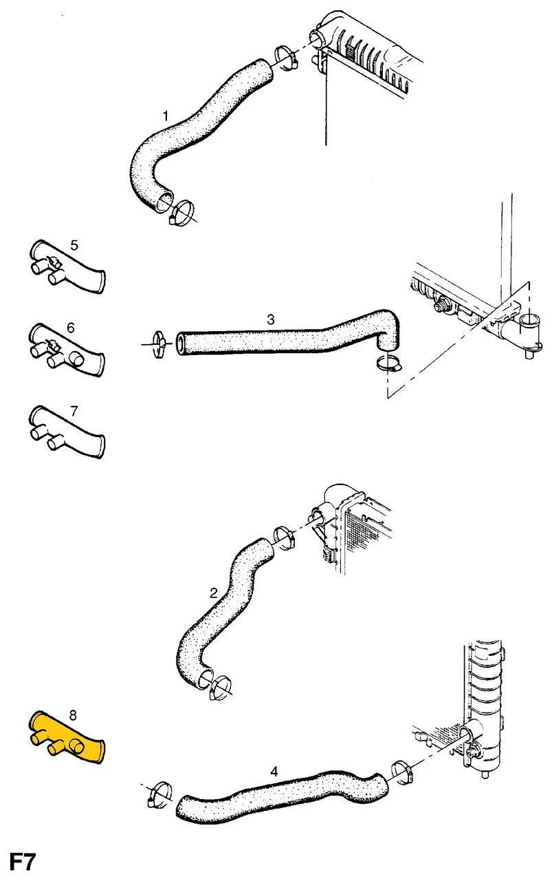 Water Pipe for Opel | OEM Cross Reference: 1336905, 90281187 | Stainless Steel