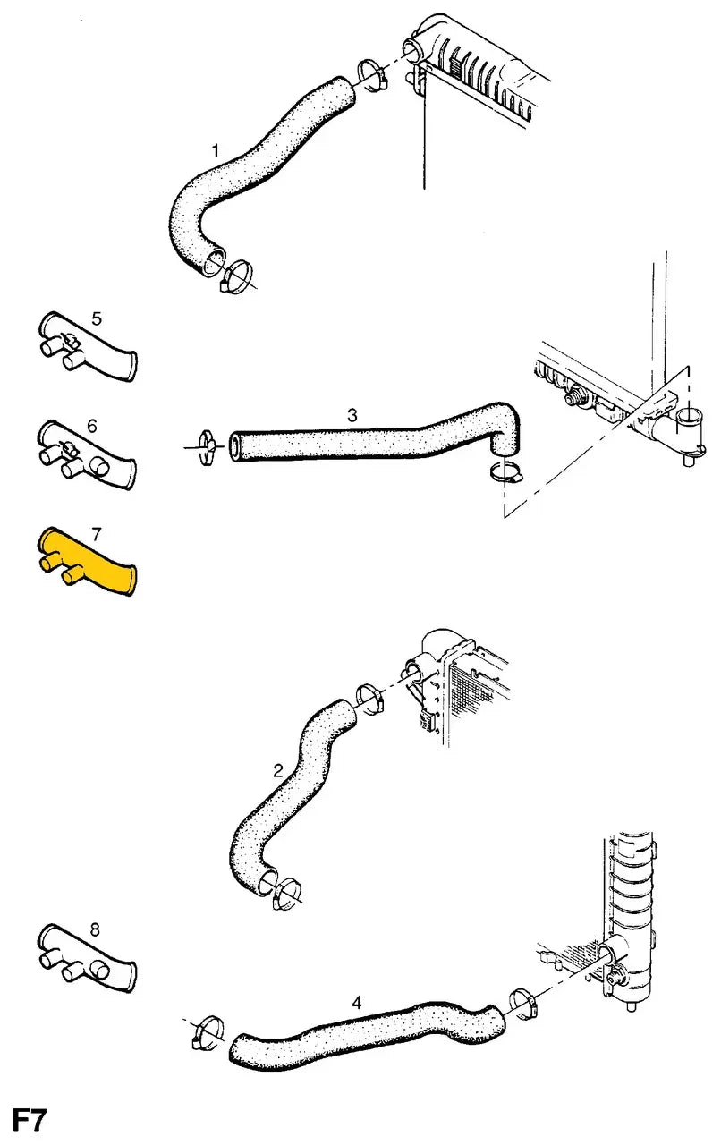 Coolant Pipe for Opel | OEM Cross Reference: 1336904, 90281188 | Stainless Steel