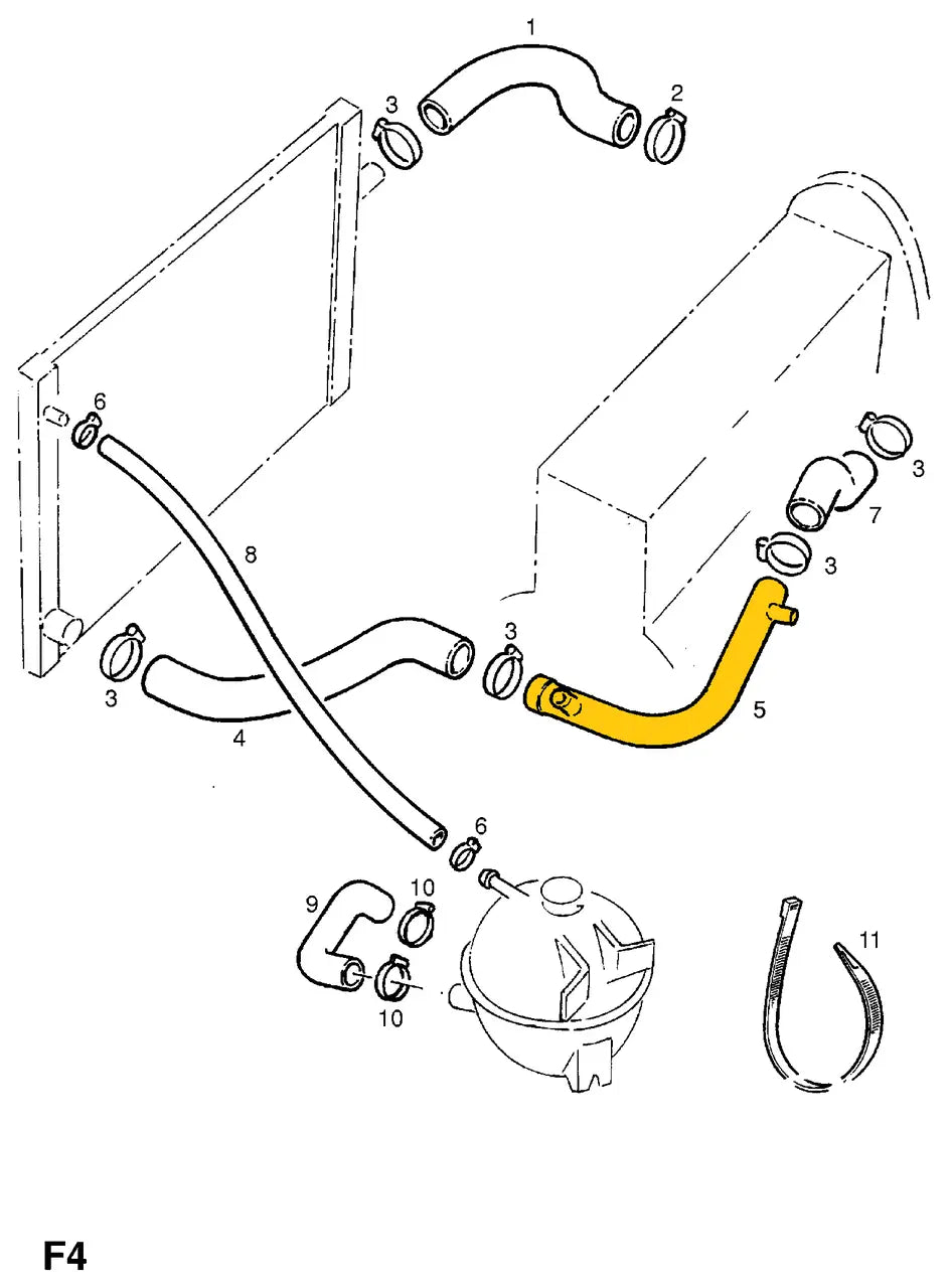 Coolant Pipe for Opel | OEM Cross Reference: 90264580, 1336709, 1336071, 1336719, 90088123, 90220645 | Stainless Steel