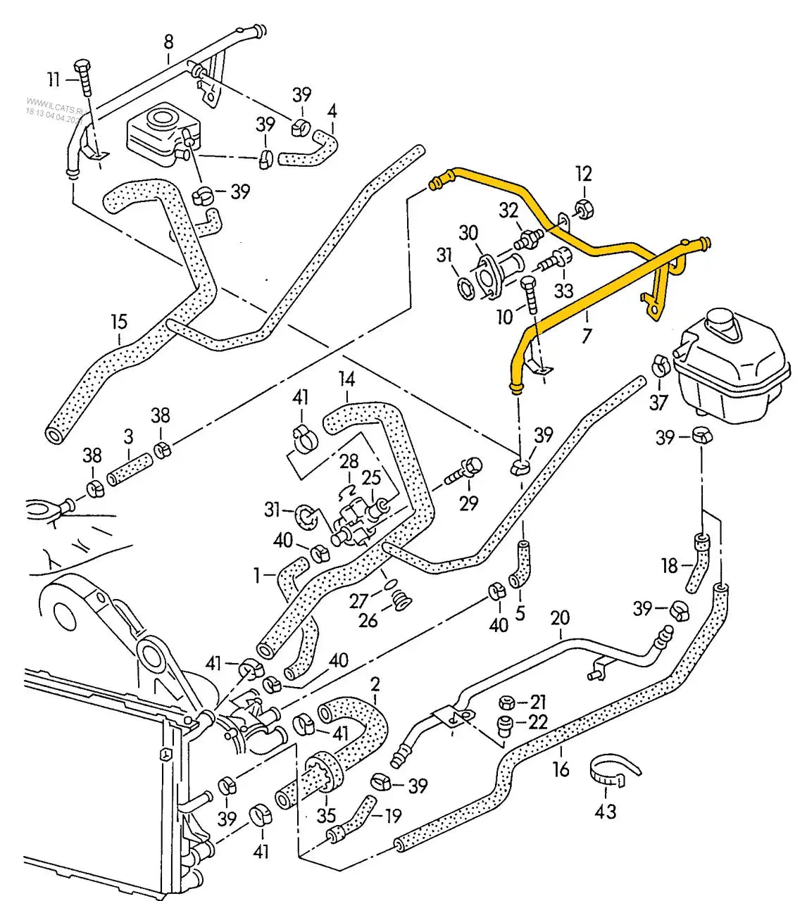 Coolant Pipe for Audi | OEM Cross Reference: 048121065C | Stainless Steel