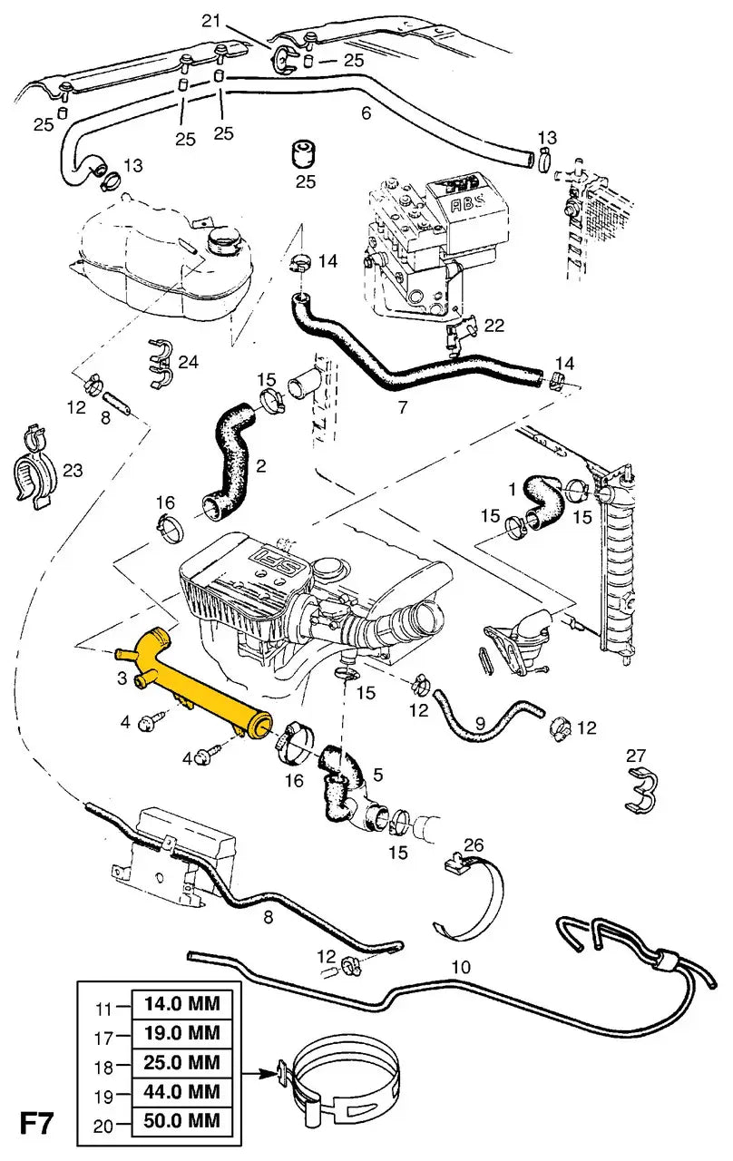 Coolant Pipe for Opel | OEM Cross Reference: 1336077, 90409593 | Stainless Steel