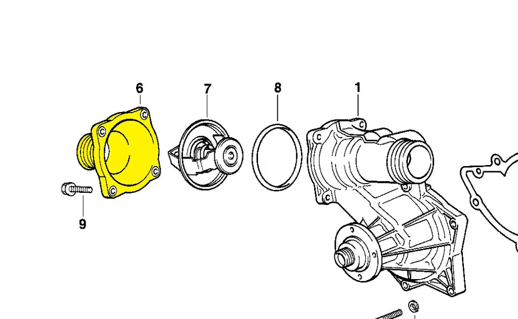 Thermostat Housing for BMW | OEM Cross Reference: 11531720173 | Stainless Steel