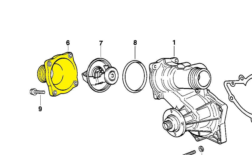 Thermostat Housing for BMW | OEM Cross Reference: 11531720173 | Stainless Steel