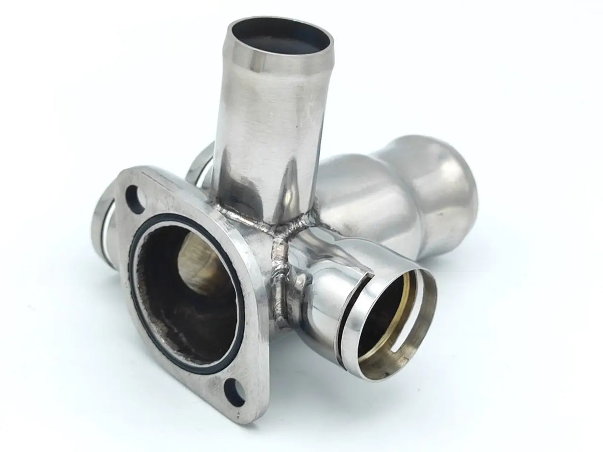 Coolant Flange for Audi, Seat & Volkswagen | OEM Cross Reference: 037121132B | Stainless Steel