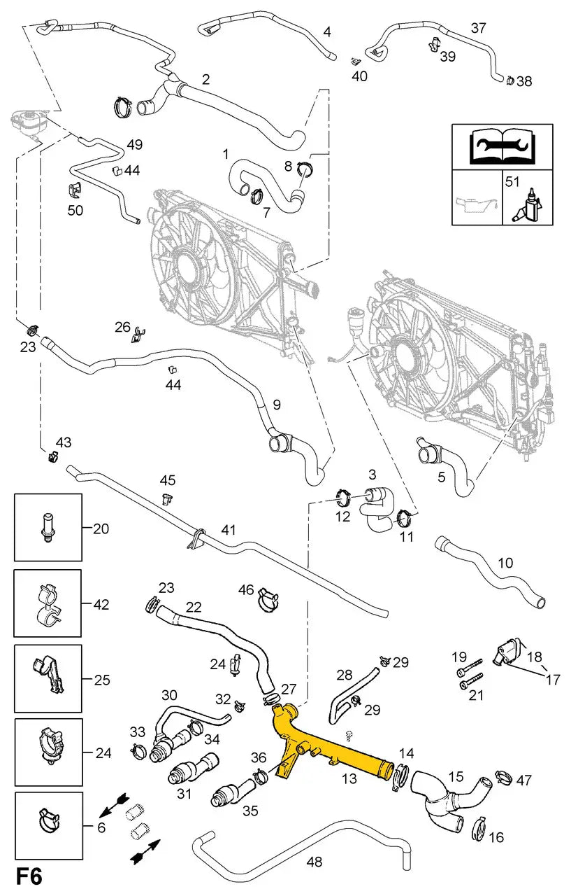 Coolant Pipe for Opel | OEM Cross Reference: 6336006, 9128718 | Stainless Steel