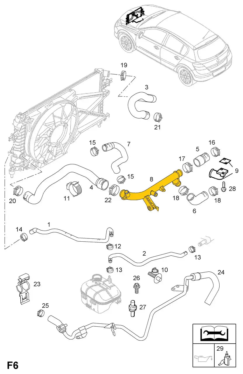 Coolant Pipe for Opel & Saab | OEM Cross Reference: 6336063, 9202151 | Stainless Steel