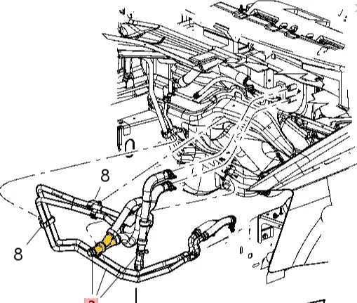 Hose T-Piece for Chrysler | OEM Cross Reference: 4677603AB, 4677603AK, 4677603AC, 4677603AD, 4677603AE, 4677603AF, 04677603AL | Stainless Steel