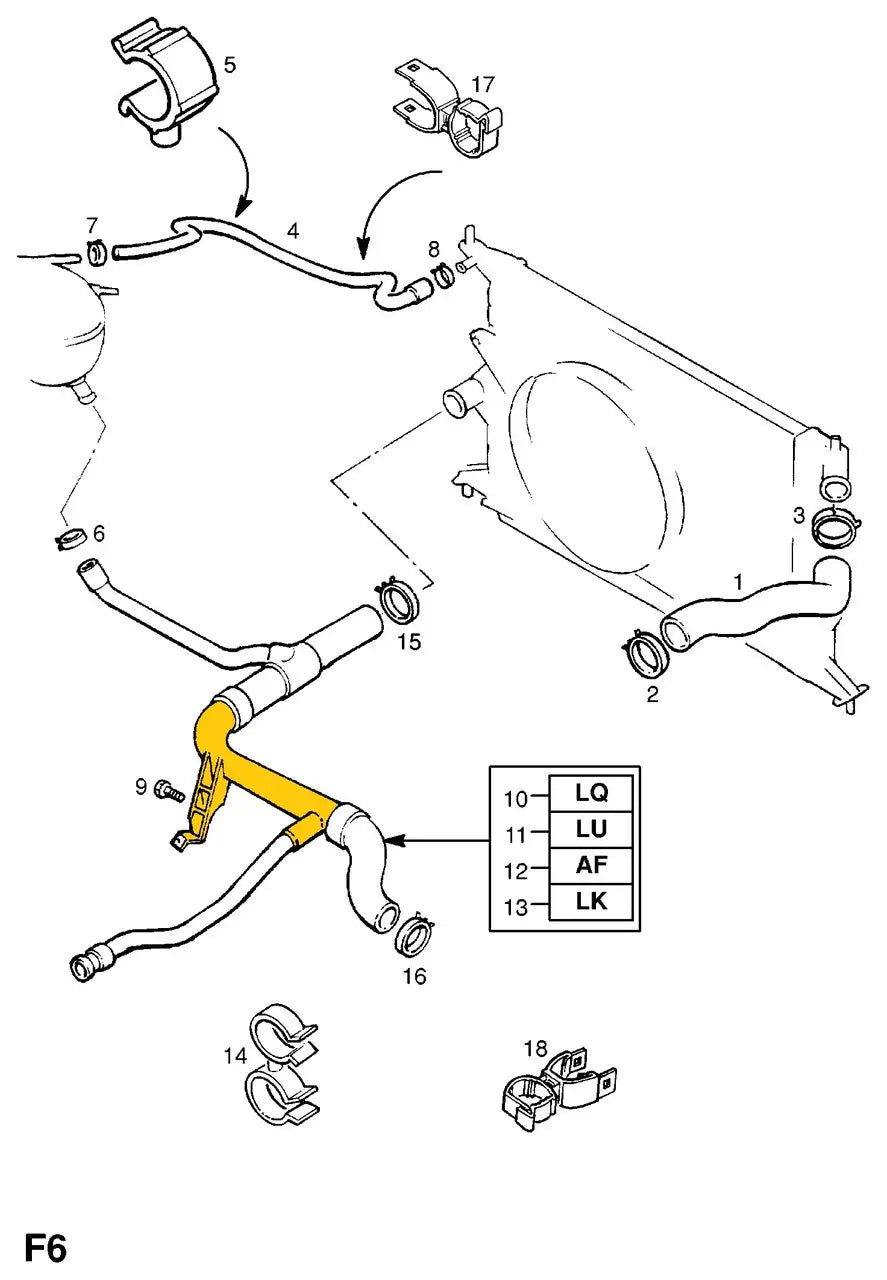 Coolant Pipe for Opel | OEM Cross Reference: 90499771, 1336124, 90531740, 90571562 | Stainless Steel