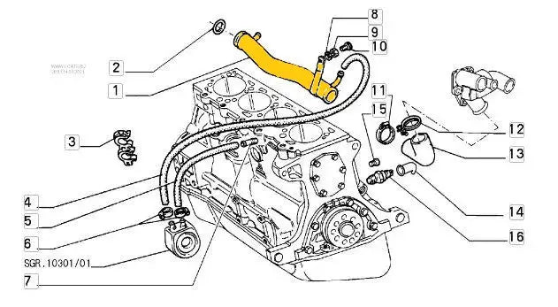 Coolant Pipe for Fiat | OEM Cross Reference: 7597178 | Stainless Steel