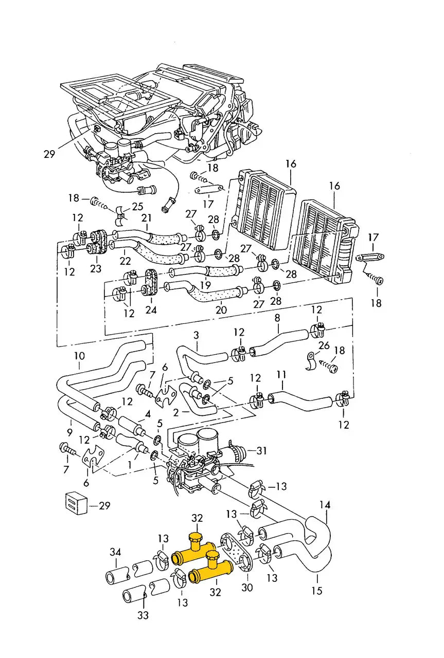 Heater Connection Pipe for Audi | OEM Cross Reference: 4D0819159 | Stainless Steel