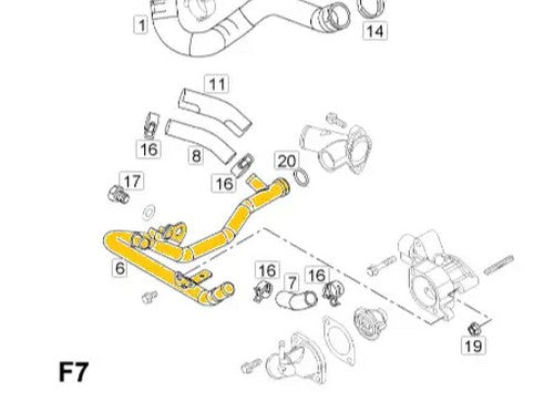 Engine Coolant Pipe for Opel | OEM Cross Reference: 98079555, 96814870, 98073220, 1338037, 1338287, 1338290, 1338368, 55571297, 55581546 | Stainless Steel