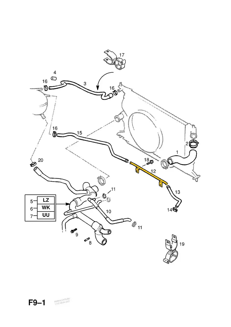 Coolant Pipe for Opel | OEM Cross Reference: 1337432, 90530372 | Stainless Steel
