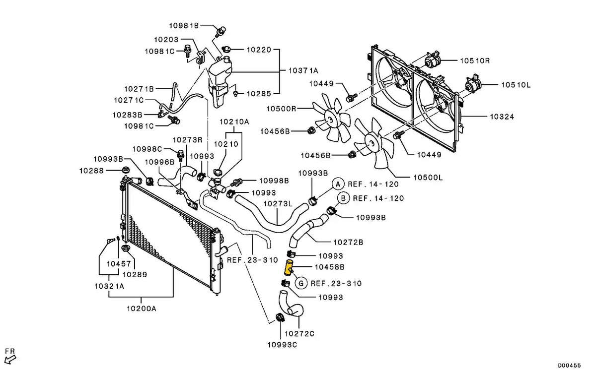 The Radiator T-Piece for Mitsubishi | OEM Cross Reference: 1370A627 | Stainless Steel