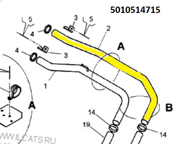 Coolant Pipeline for Renault | OEM Cross Reference: 5010514715 | Stainless Steel