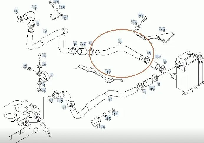 Coolant Pipeline 81 for MAN | OEM Cross Reference: 06303-0590 | Stainless Steel