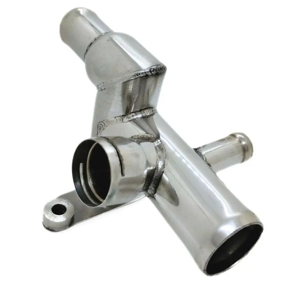 Coolant Flange for Audi, Seat, Skoda & Volkswagen | OEM Cross Reference: 06A121132AP, 06A121132G, 06A121132J, 06A121132Q, 06A121132QG, 06A121133BB, 1J0122109R | Stainless Steel