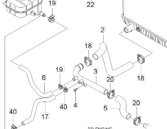 Coolant Pipe for Chevrolet & Daewoo | OEM Cross Reference: 96553368, 96553366, 94619278 | Stainless Steel