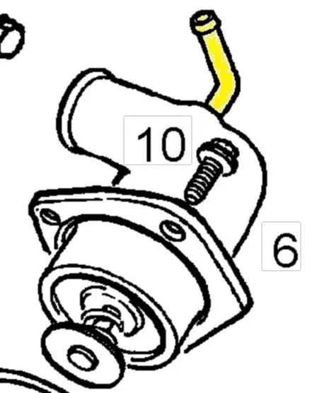 Thermostat Fitting for Chevrolet, Daewoo & Opel | OEM Cross Reference: 90573326, 96414627R, 1338331R, 1338331, 1338003, 9129907, 1228420, 95517651 | Stainless Steel