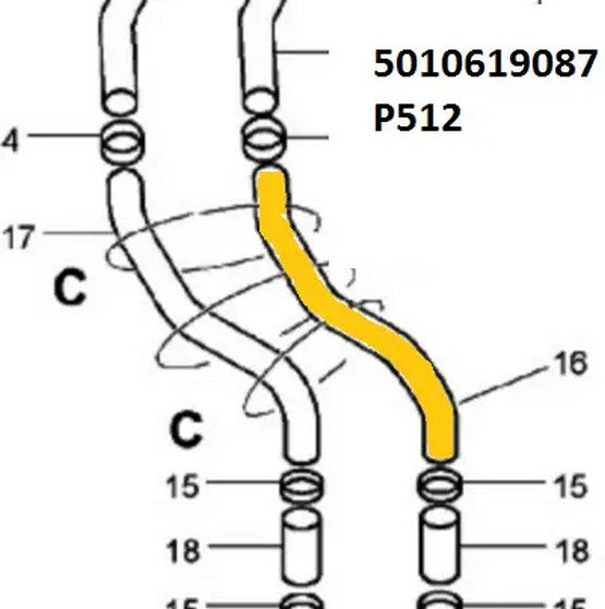 Coolant Pipeline for Renault | OEM Cross Reference: 5010619087 | Stainless Steel
