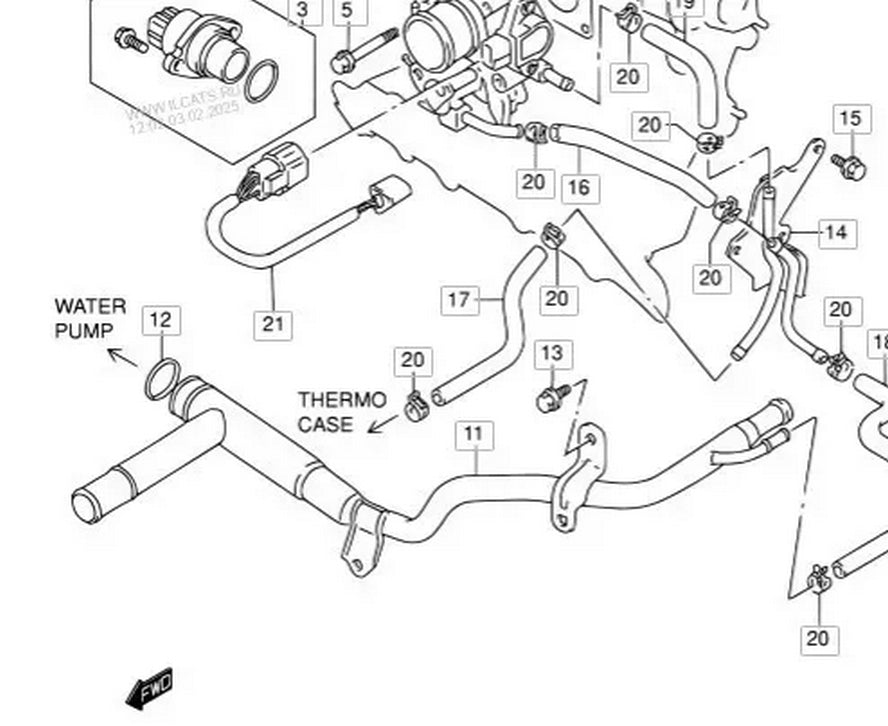 Coolant Pipe for Suzuki & Fiat | OEM Cross Reference: 1783075FV0 | Stainless Steel