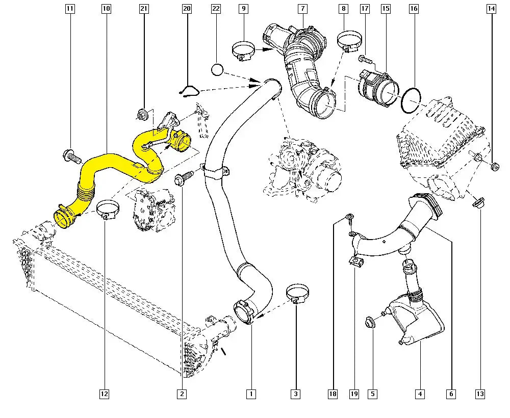 Coolant Pipe for Renault | OEM Cross Reference: 8201070057 | Stainless Steel