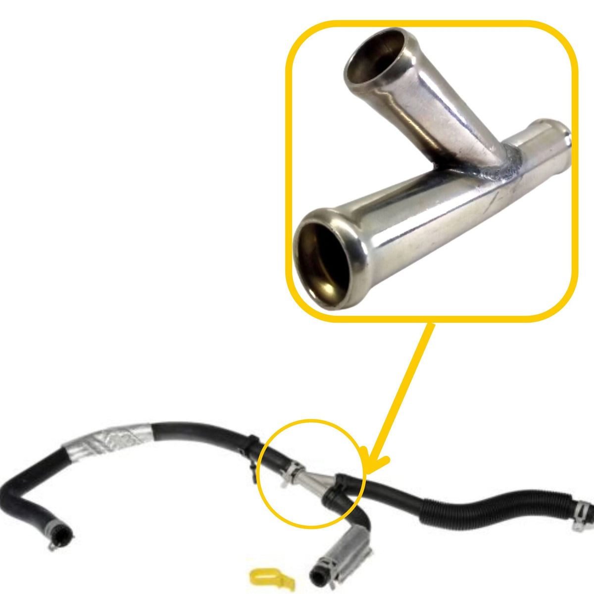 Heater Hose T Pipes for Ford | OEM Cross Reference: 6L2Z18C553C | Stainless Steel