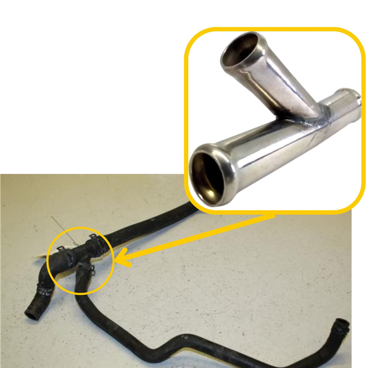 T-Piece for Audi, Porsche & Volkswagen | OEM Cross Reference: 94810646100, 5Q0121087A | Stainless Steel