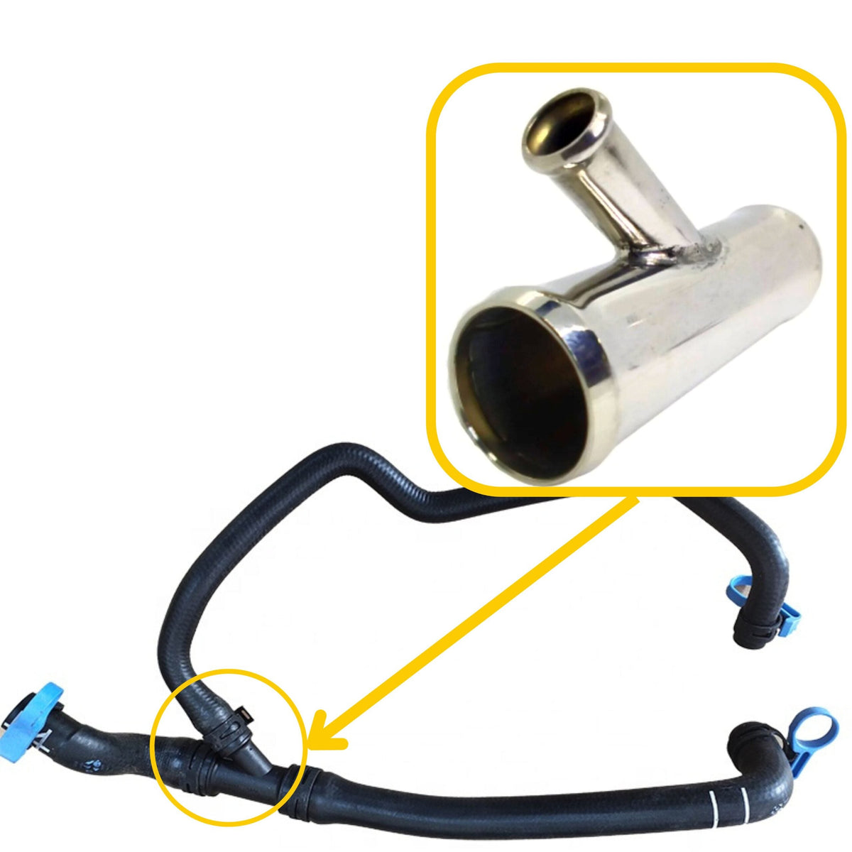 Hose T Pipes for Porsche | OEM Cross Reference: 94610605121 | Stainless Steel