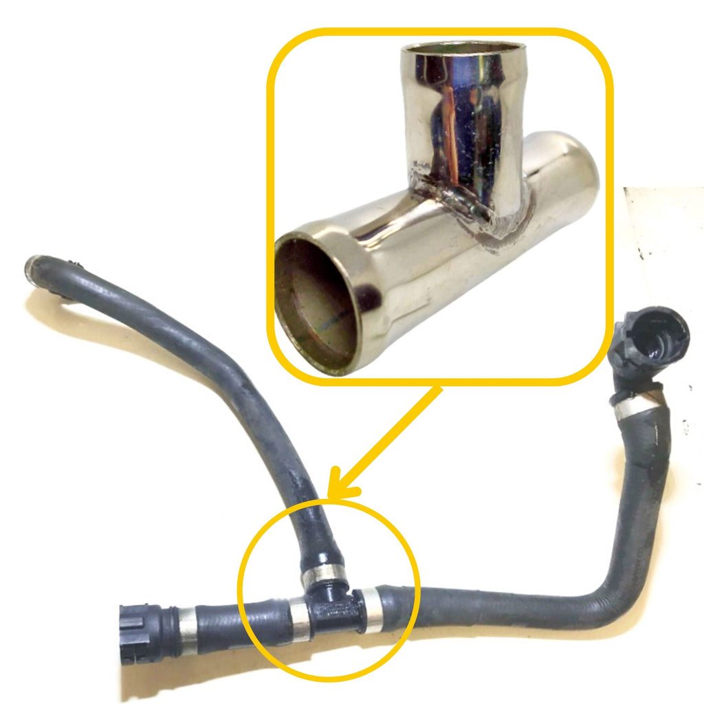 Heater Hose T-Pipe for BMW | OEM Cross Reference: 64128385235 | Stainless Steel